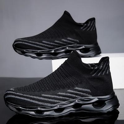 neongrüne Flyknit-Sneaker für Herren – leichte, atmungsaktive Mesh-Laufschuhe für Sportler, Fitnesstraining und den täglichen Sport