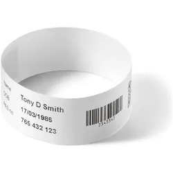 Brother, Beschriftungsband, Patientenarmbänder Erwachsen selbskleb.,279x25mm 200/Rolle (5er) (27.90 cm, Weiss)