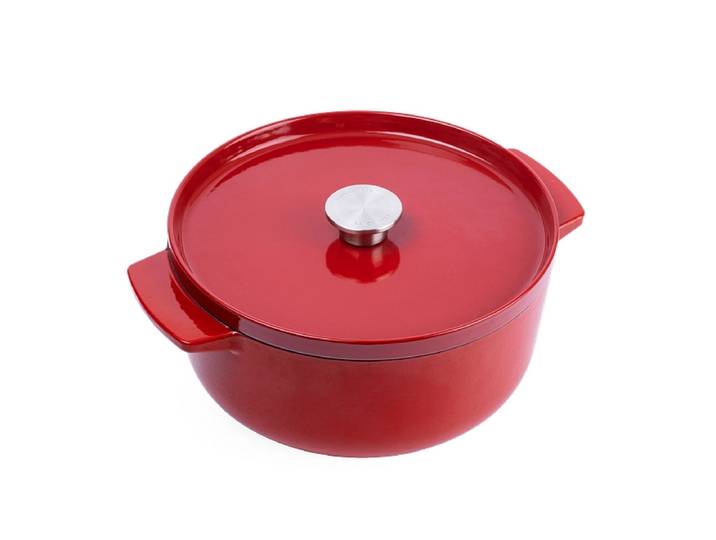 KITCHENAID Bräter IRON Ø26cm gusseisen rot