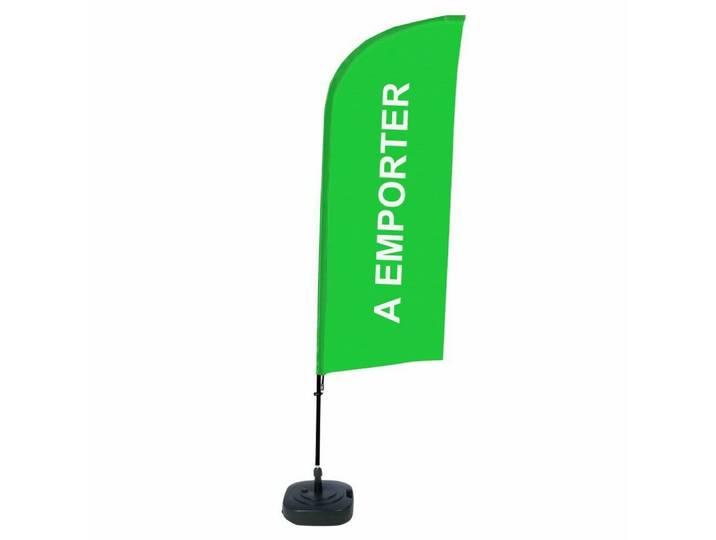 Showdown Displays Standregal Showdown Displays Beachflag Alu Wind Komplett-Set Take Away Grün Franz, 1-tlg.