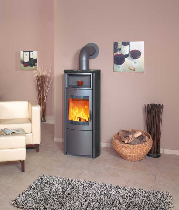 HARKGMBH Kaminofen Nika ECOplus (5 kW), Kachel meteor-schwarz 08099997