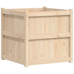 Helloshop26 - Hochbeet für Pflanzen Blumen Terrasse oder Garten 70 x 70 x 70 cm massives Kiefernholz braun 02_0038561