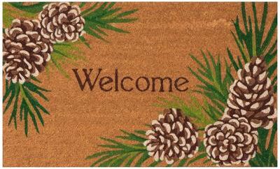 Lush Decor Natura Pinecone Border Outdoor Mat