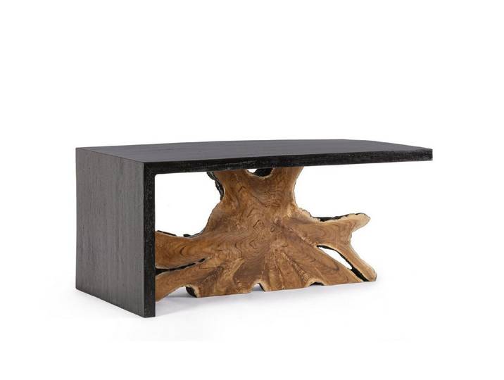 Natur24 Couchtisch Sherwood Couchtisch 110x60 Teakholz + Suarholz Unikat