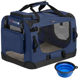Casaria Cadoca Tiertransportbox S 50x34x36cm navyblau