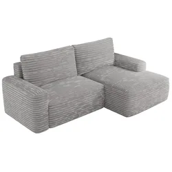 ECKSOFA BELLUNO L Grau Cord - Rechts