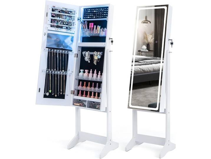 SCHMUCKSCHRANK 151cm Weiß