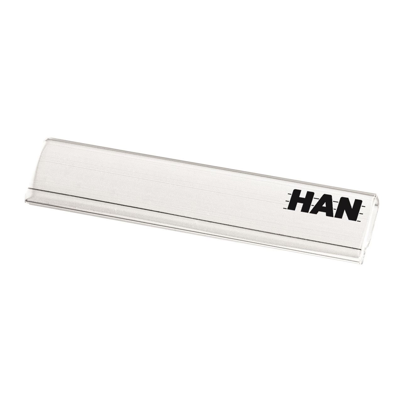 HAN 10 Beschriftungsschilder mit Clip transparent (1021)