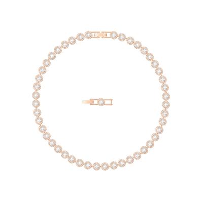 Collier SWAROVSKI "Una Angelic", rosa (roségoldfarben), Halsketten, Damen, Metall, L: 39,5, Collier, mit Swarovski Kristall