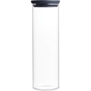 Brabantia Vorratsglas 298240, mit Kunststoffdeckel, 1,9 Liter, rund, luftdicht