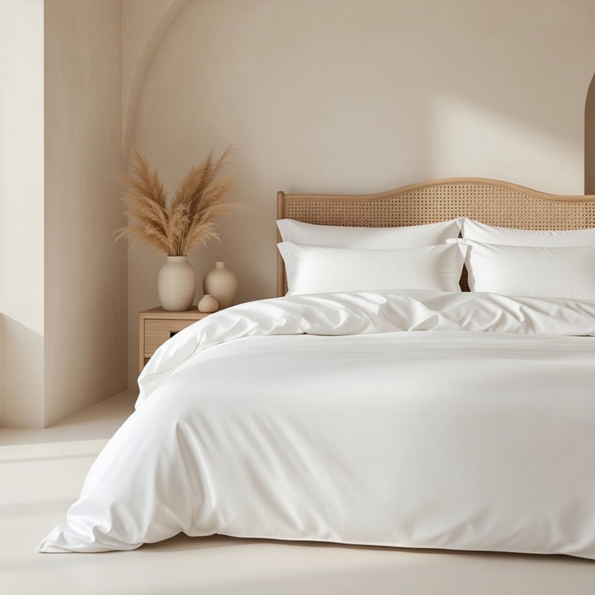 Dreamers Den Dekbedovertrek TENCEL™ Lyocell - Wit - 240 x 220 cm