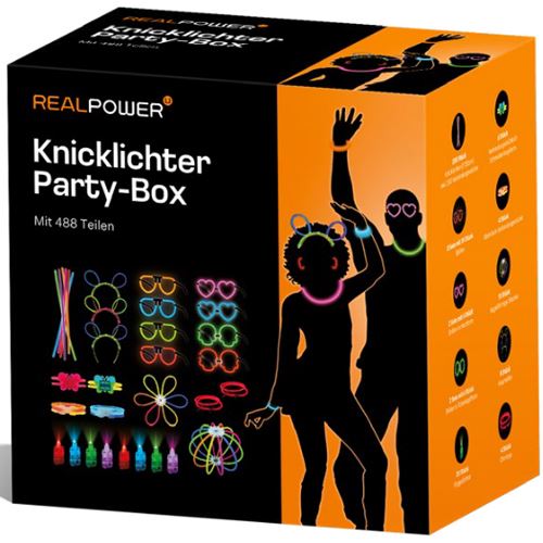 Realpower Knicklichter Big party-Box,488 Teile