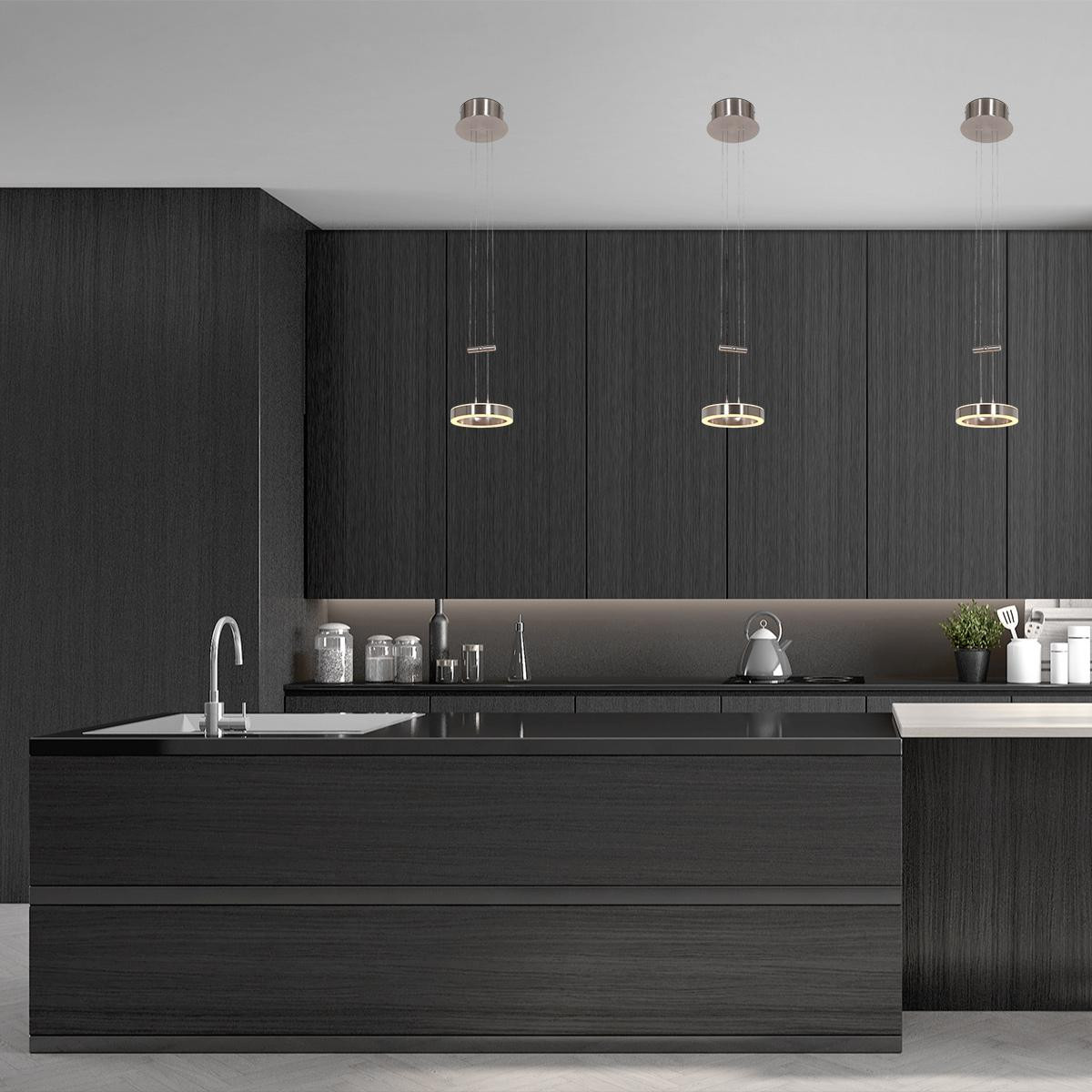 Steinhauer Piola LED hanglamp - Zilver - RVS