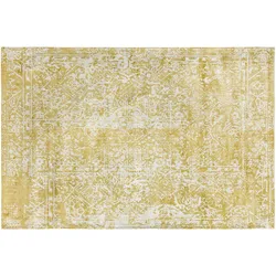 Faktorei Vintage-Teppich VAN DYCK mit Fransen, 200 x 300 cm, gelb