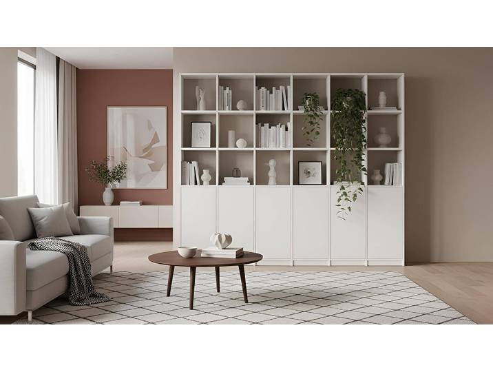 La bibliothèque dans le design de votre choix MDF mélaminé MDF Blanc mat