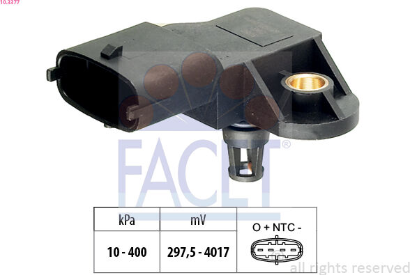 Facet Luftdrucksensor, Höhenanpassung Made In Italy - Oe Equivalent 10.3377 Für Iveco Man