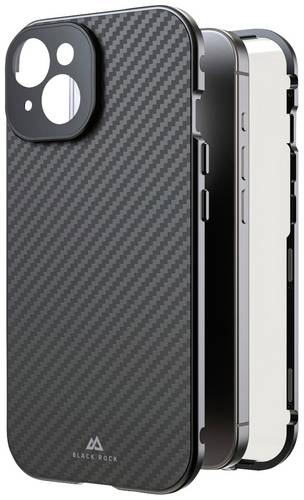 Black Rock 360° Glass Cover Apple iPhone 15 Carbon Induktives Laden, Stoßfest 1300TGCB02