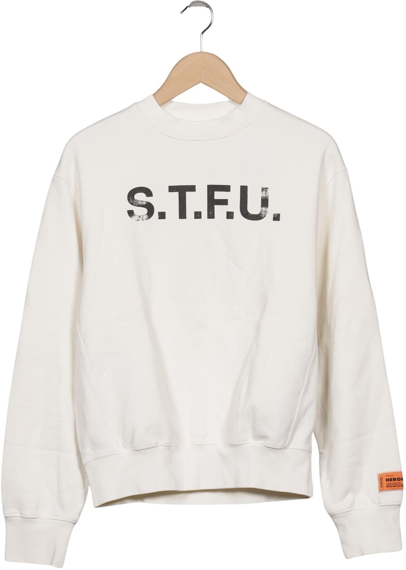 Heron Preston Herren Sweater, Cremeweiß, Gr. XS, Synthetik / Elasthan / Baumwolle - Second Hand