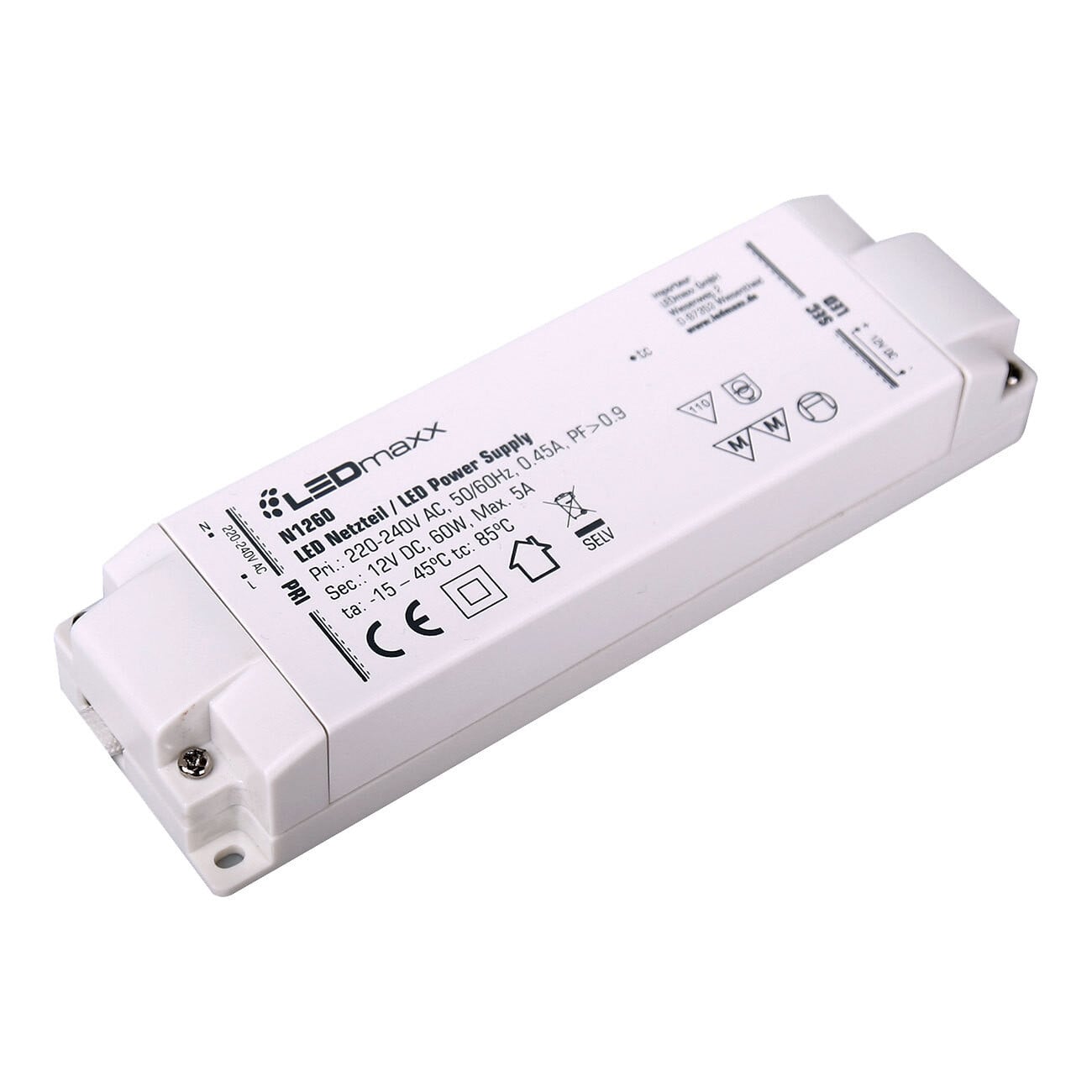 NCC-Licht LED-voeding EVG-converter voor LED-strip 12V 60W IP20