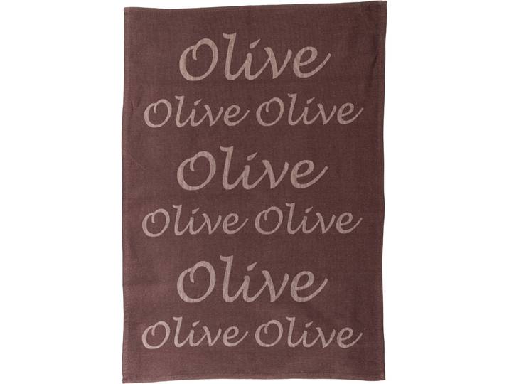 Geschirrtuch STUCO Olive , braun (braun, natur), B:50cm L:70cm, 100% Baumwolle, Geschirrtücher, Geschirrtuch, Jacquardgewebe
