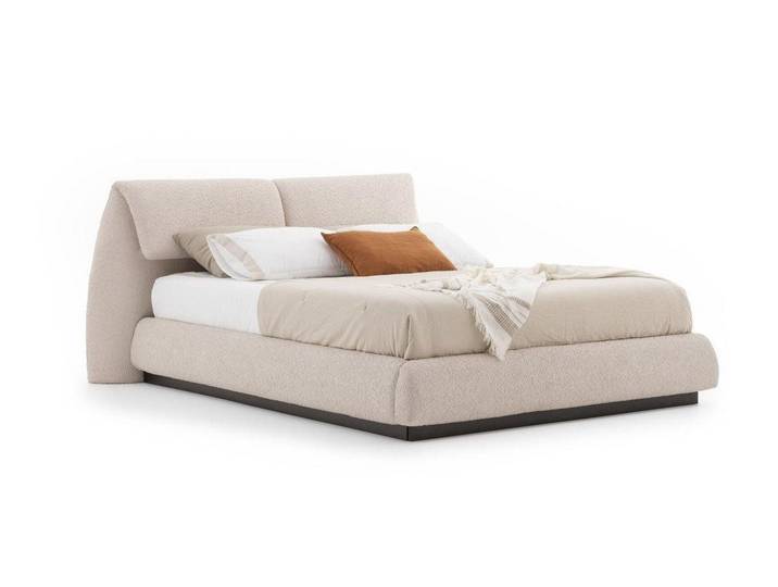 JVmoebel Polsterbett Beiges Holzbett mit zeitlosem Design und robuster Konstruktion, Made in Europe