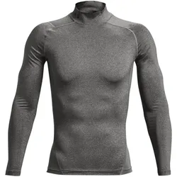 UNDER ARMOUR HeatGear Armour Mock langarm Trainingsshirt Herren 090 - carbon heather/black 3XL
