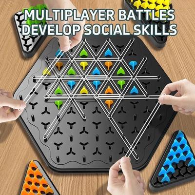 Triangle Strategy Board Game Chain Chess Family Fun Logic Game 21x19 Cm