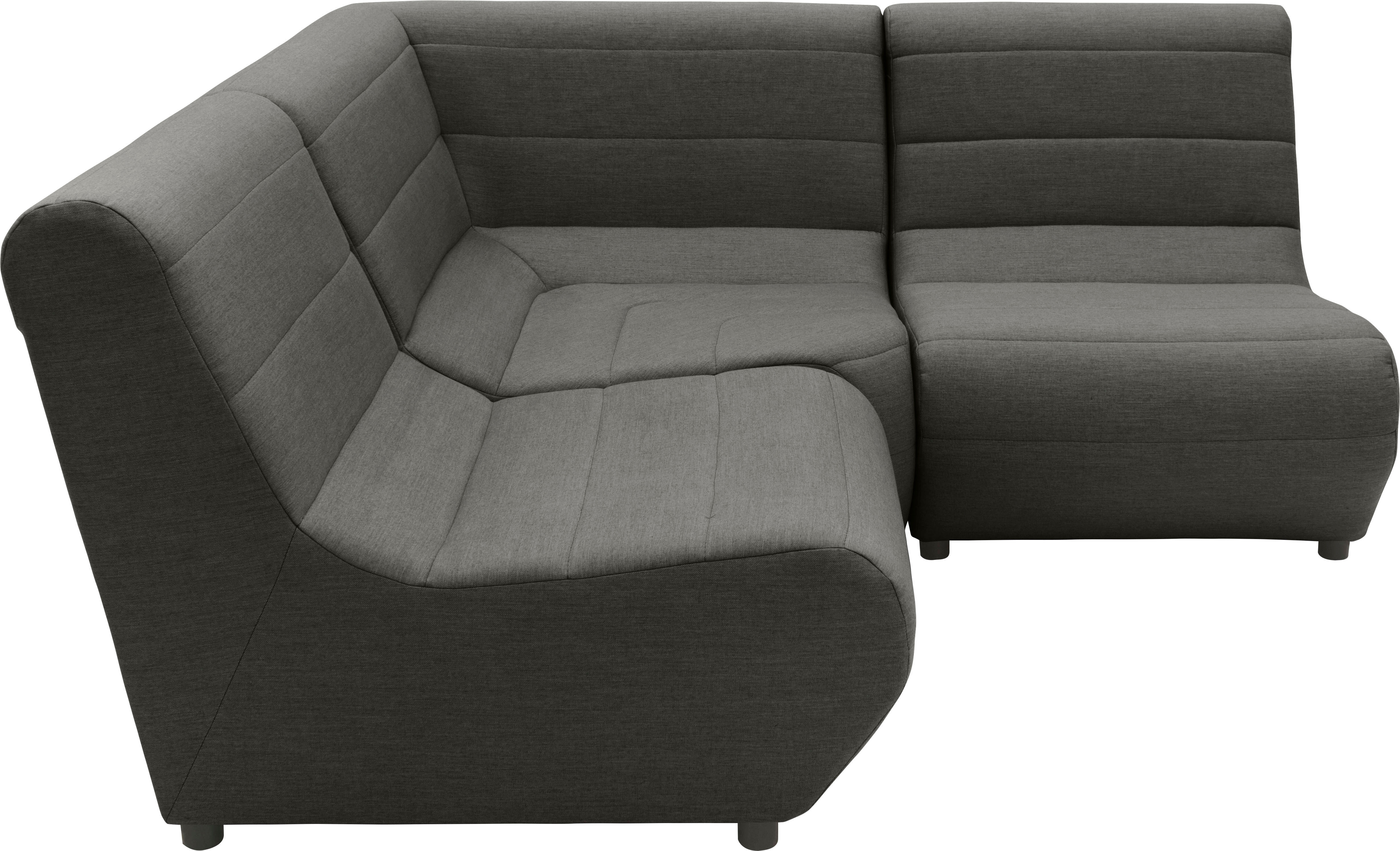 Ecksofa DOMO COLLECTION "Soleil, pflegeleichter und wetterfester Bezug", grau (anthrazit), B:179cm H:80cm T:179cm, 100% solution dyed Acryl, Sofas, Ecksofa, Outdoor, besonderes Design und Formgebung, individuell erweiterbar anthrazit B/H/T: 179cm x 80cm x
