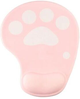 Uplift Essentials Ergonomic Cat Paw Mouse Pad With Wrist Rest pink