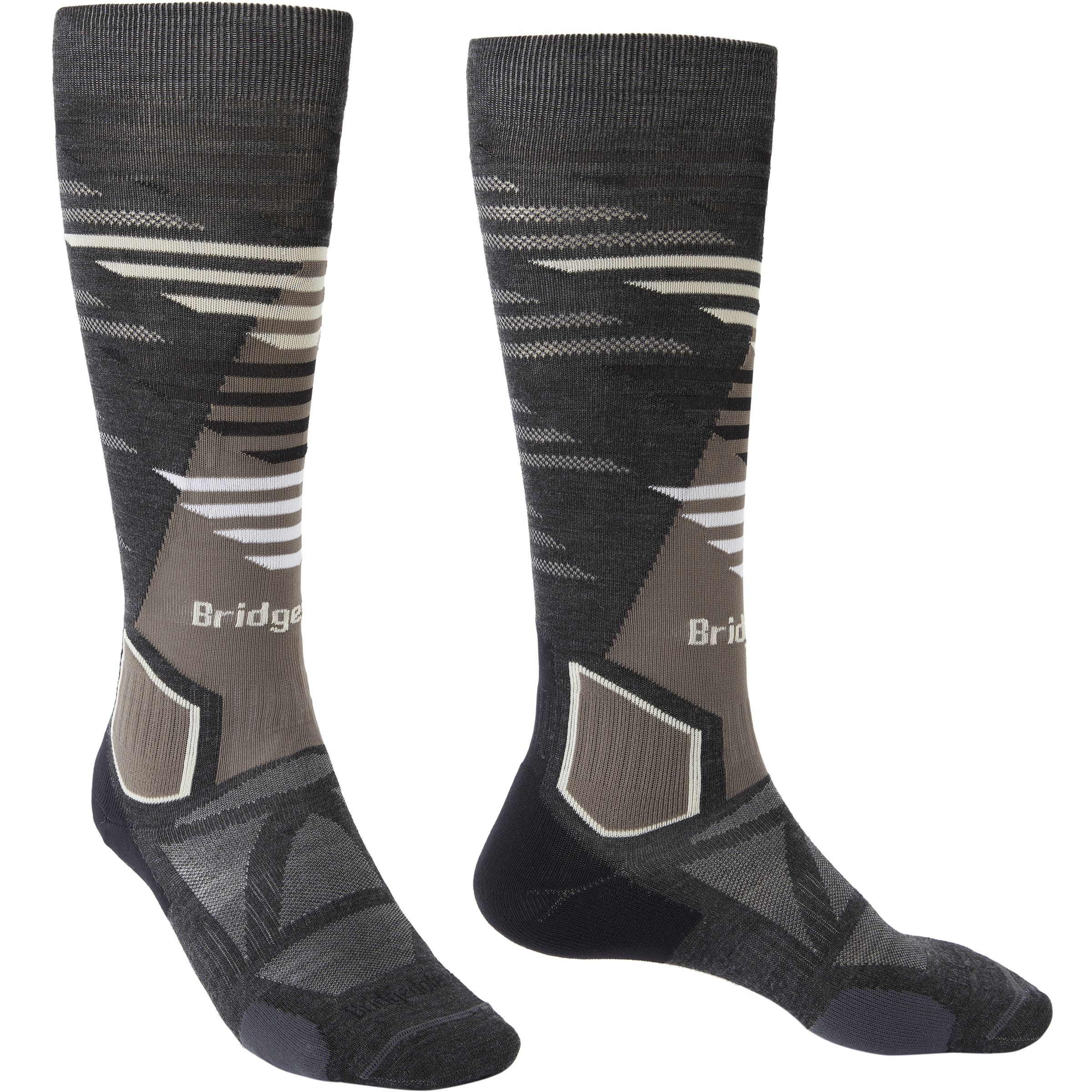 Bridgedale Ski Lighweight Merino Performance Herren Skisocken grau Größe 44 Trekking Hautfreundlich Merinowolle
