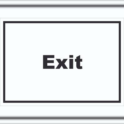 HB-Druck Exit Schild mit Text Ausgang waagerecht A1 (594x841mm)