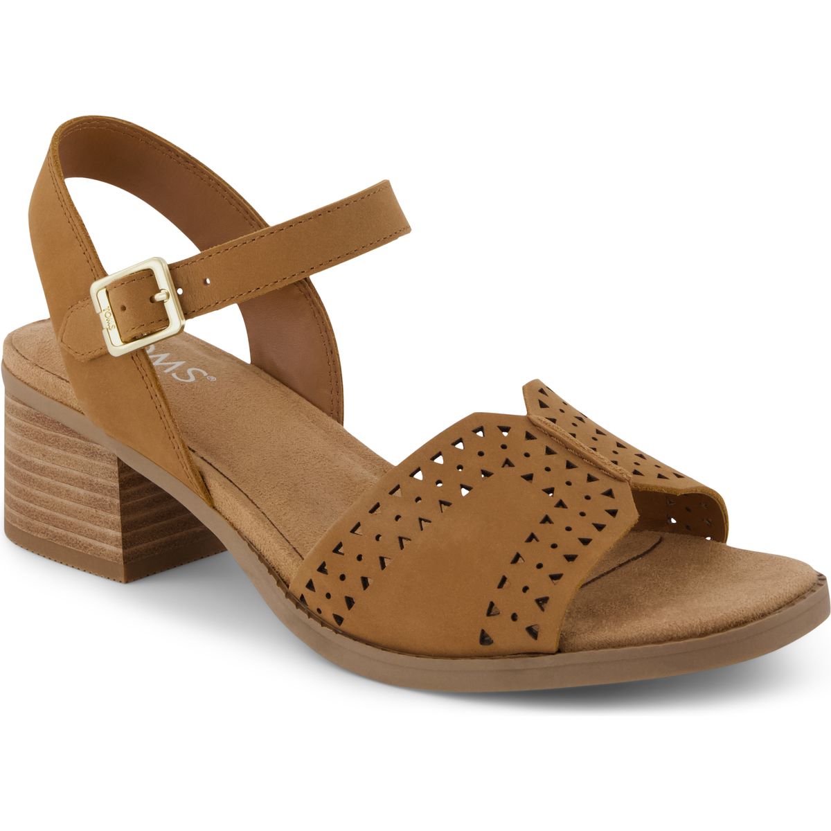 Toms Eloise brown sugar nubuck leather/perf 36 10023143-36