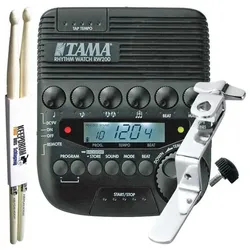 Tama Rhythm Watch mit RWH10 Halter mit Drumsticks, Schlagzeug