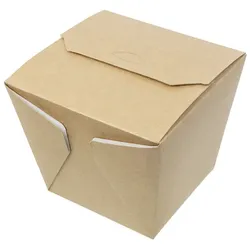 MONOUSO - Faltbox Pappe "To Go" Wok Kraft 780ml (20 Stück)