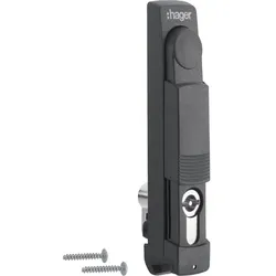 Hager MES-SHDB3K Schwenkhebelgriff 160x35 mit Dorn Doppelbart 3mm plombierbar MESSHDB3K