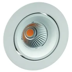 Rutec ALU57301WW schwenkb.,rund, weiß,6W, IP40,3000K, LED-Einbaustrahler