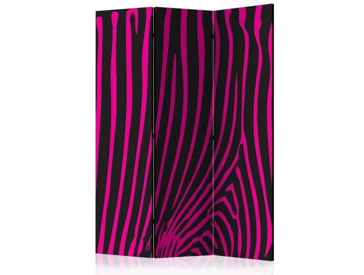 Paravent Zebra Pattern Schwarz/Pink