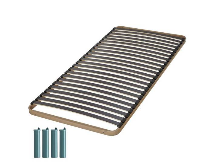 Sommier + jeu de pieds 90x190 Theta 24 lattes