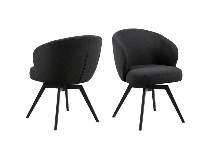 AC Design Furniture Stuhl AC Design Anthrazit Textil - Stuhl