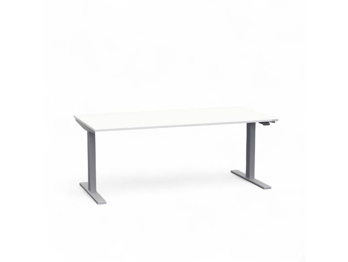 Ergonomischer Sitz-/Stehtisch Tradingzone Smartline 160x80 cm, Weiss/Silbergrau, Neu, Tisch - ideal fürs Homeoffice oder Büro