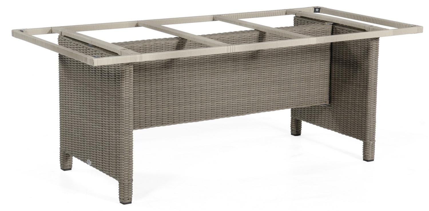 Base-Polyrattan Tischgestell Aluminium Stone-grey