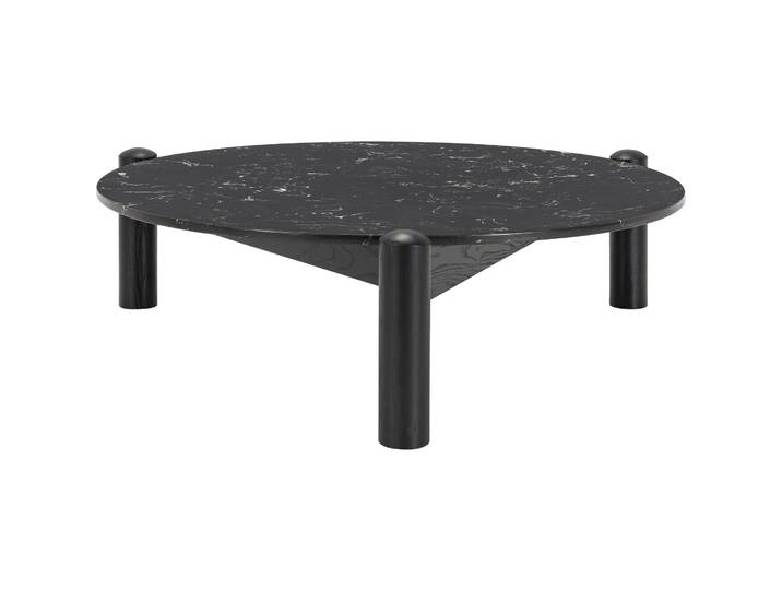Salontisch Lima Schwarz Schiefer, Esche B 96 T 96 cm