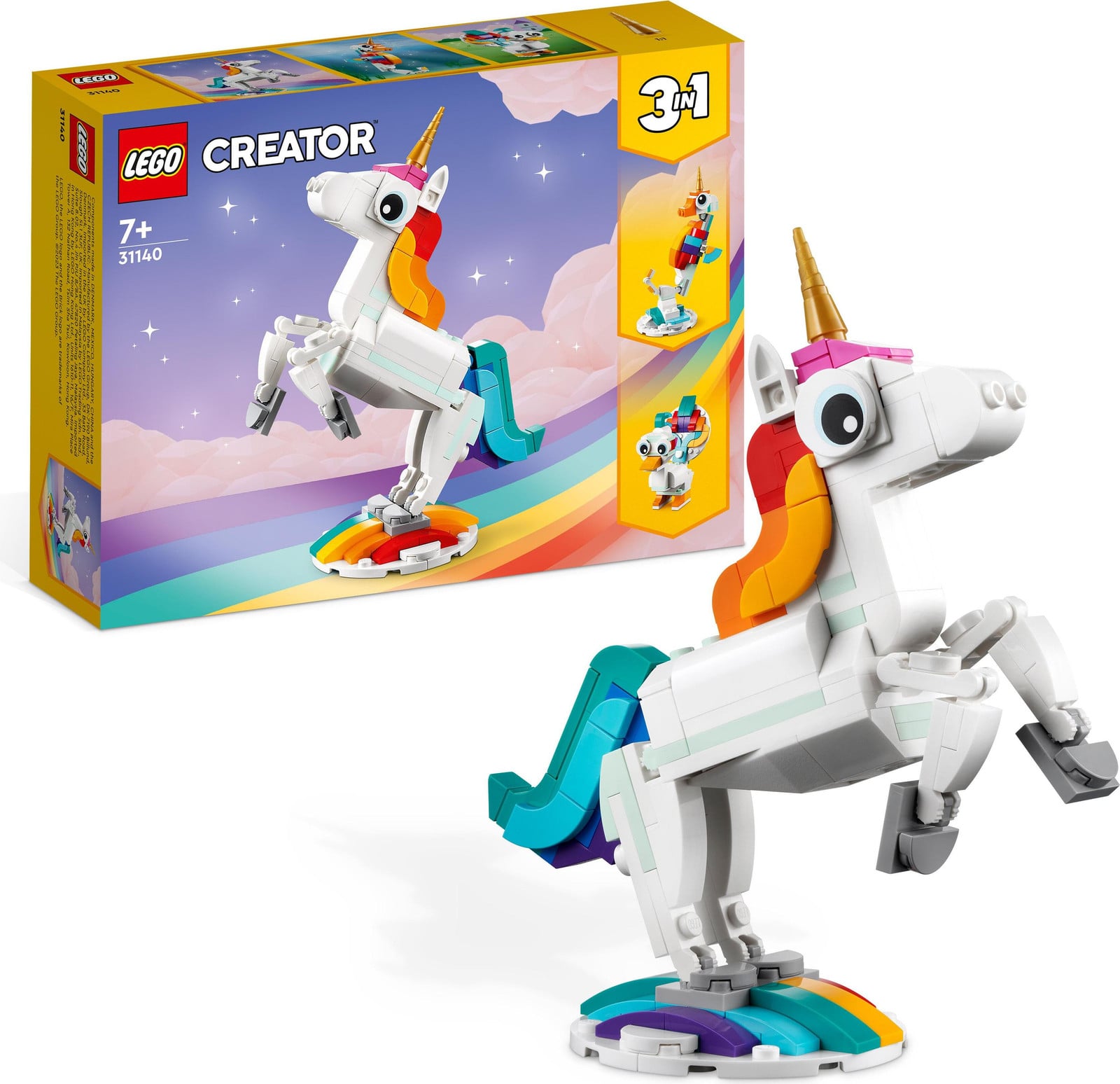 LEGO Creator 3 in 1 Eenhoorn magie 31140