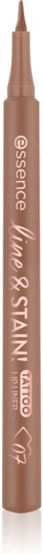essence line & STAIN! TATTOO ink lip liner with long-lasting effect shade 07 Trufflemaker 1.1 ml