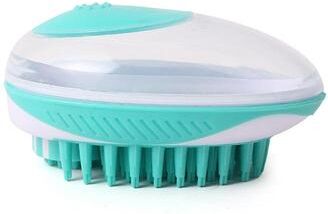 United Soft Silicone Pet Bath Brush With Shampoo Dispenser For Dogs And Cats Grooming Massage green