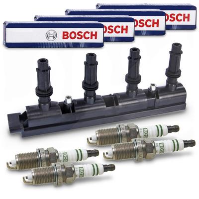 Bestprice Zündspule + 4x Zündkerze [Hersteller-Nr. 40639007] für Buick, Opel, Vauxhall, Chevrolet