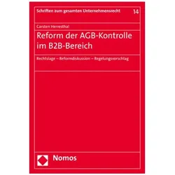 Herresthal:Reform der AGB-Kontrolle im, Fachbücher von Carsten Herresthal