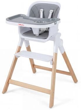 Costway 4-in-1 Convertible Baby High Chair with Detachable and Adjustable Tray-Gray