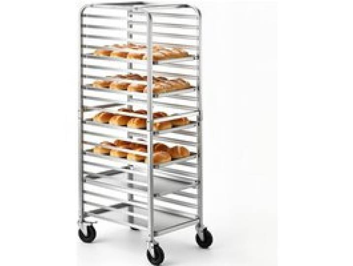 VEVOR Brötchenständer 20-Etagen Kommerzielle Bäckerei Ständer mit Bremse Räder, Aluminium Racking Wagen Lagerung, Brot Backen Ausrüstung Tragfähigkeit 240 kg, 660 x 517 x 1767 mm