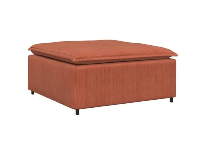 vidaXL Modulares Sofa Fußhocker-Modul Rot Orange 100x100x48 cm